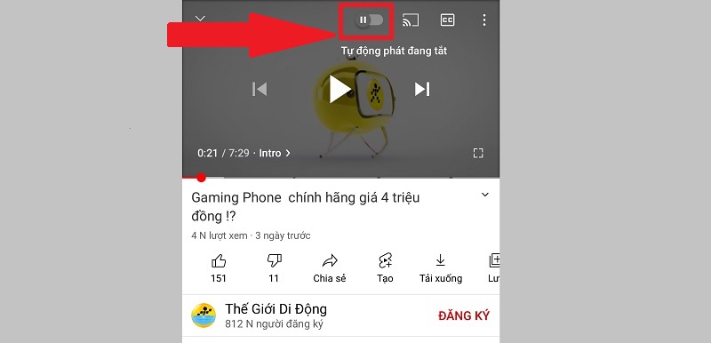 Vô hiệu hóa tính năng tự động phát